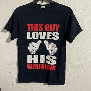 Men’s Short Sleeve Boyfriend Black T-Shirt